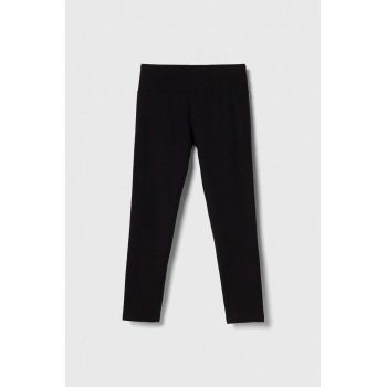 Abercrombie & Fitch leggins copii culoarea negru, neted ieftini