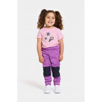 Didriksons pantaloni copii LÖVET KIDS PANT 8 culoarea violet
