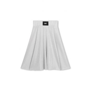 Dkny fusta fete culoarea gri, midi, evazati