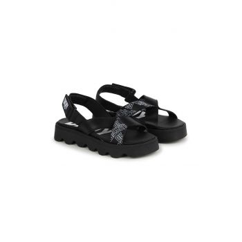 Dkny sandale din piele pentru copii culoarea negru de firma originale