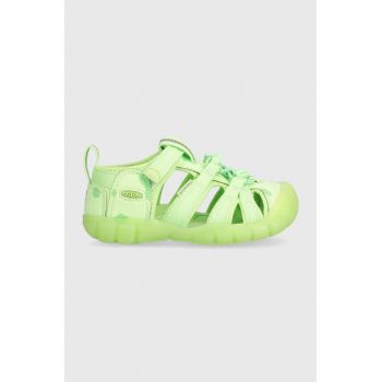 Keen sandale copii SEACAMP II CNX culoarea verde ieftine