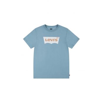 Levi's tricou de bumbac pentru copii culoarea turcoaz, cu imprimeu ieftin