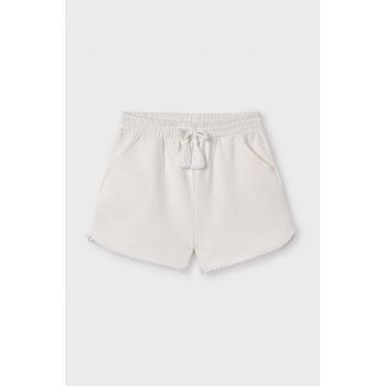 Mayoral pantaloni scurti copii culoarea alb, neted