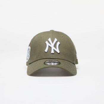 New Era New York Yankees MLB Side Patch 9FORTY Adjustable Cap New Olive/ White