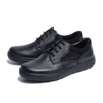 Pantofi din piele naturala 1020 Negru de firma originali