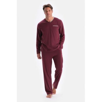 Pijama lunga din amestec de modal la reducere