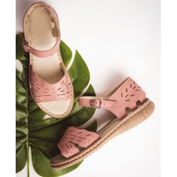 Sandale din piele naturala 003 roz ieftine