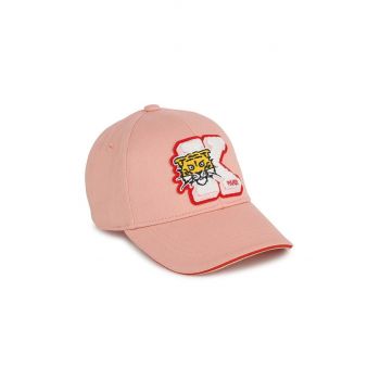 Kenzo Kids șapcă din bumbac pentru copii culoarea roz, cu imprimeu de firma originala
