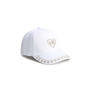 Michael Kors șapcă de baseball pentru copii culoarea alb, cu imprimeu de firma originala