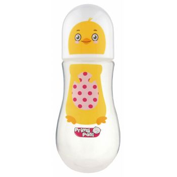 Biberon cu tetina silicon Primii Pasi 275 ml Puisor Biberon cu tetina silicon Primii Pasi 275 ml Puisor