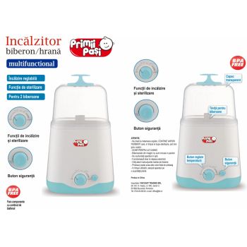 Incalzitor electric Primii Pasi multifunctional pentru 2 biberoane