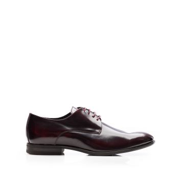 Pantofi eleganţi bărbaţi din piele naturală, Leofex - 898 Vișiniu Florantic de firma original