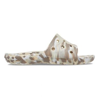 Papuci Classic Crocs Marbled Slide Bej - Bone/Multi ieftini