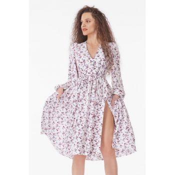 Rochie evazata cu slit lateral