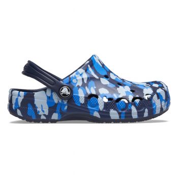 Saboți Crocs Toddler Baya Graphic Clog Albastru - Navy ieftini