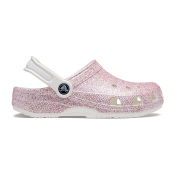 Saboti Crocs Classic Glitter Clog Kids Multicolor - White/Rainbow ieftini