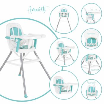 Scaun de masa transformabil 2in1 si portabil Moni Amaretti Mint la reducere