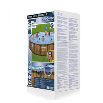 Set piscina cu cadru Bestway pompa de filtru inclus 549 x 122 cm de firma originala