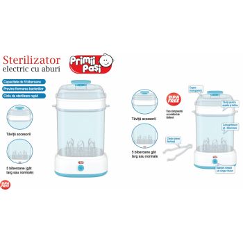 Sterilizator electric Primii Pasi cu aburi 5 biberoane de firma original