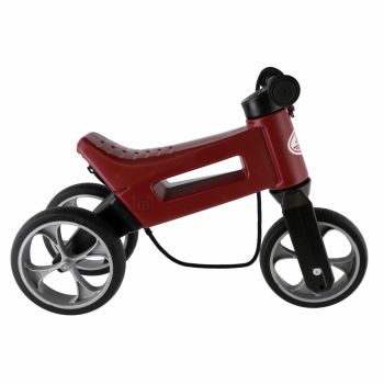 Bicicleta copii fara pedale 2 in 1 Funny Wheels Rider SuperSport Jawa, varsta 1-4 ani, transformabila din tricicleta cu doua roti spate in bicicleta cu o roata spate, anvelope de cauciuc plin, inaltime scaun 27-29 cm