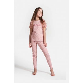 Coccodrillo pijamale de bumbac pentru copii culoarea roz, modelator ieftine
