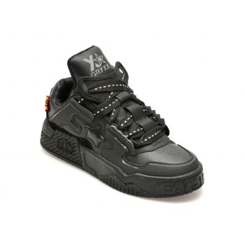 Pantofi sport GRYXX negri, S7201, din piele ecologica ieftini