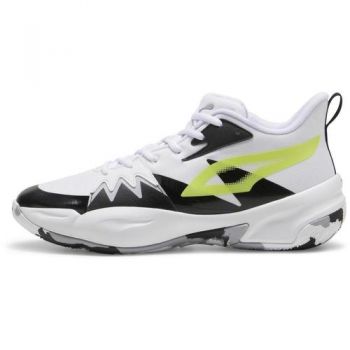 Pantofi sport unisex Puma Genetics Puma White-Electric Lime 30969101 la reducere