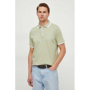 Michael Kors polo de bumbac culoarea verde, neted ieftin