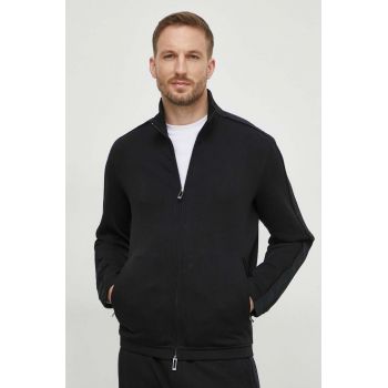 Emporio Armani bluza barbati, culoarea negru, cu imprimeu de firma originala