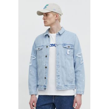 Karl Kani geacă din denim bărbați, de tranziție