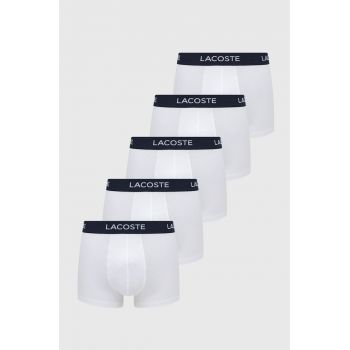 Lacoste boxeri (5-pack) barbati, culoarea alb de firma originali