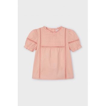 Mayoral bluza de bumbac pentru copii culoarea bej, neted de firma originala