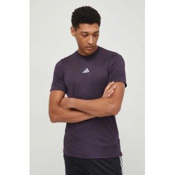 adidas Performance tricou de antrenament HIIT culoarea violet, uni IL7131 ieftin