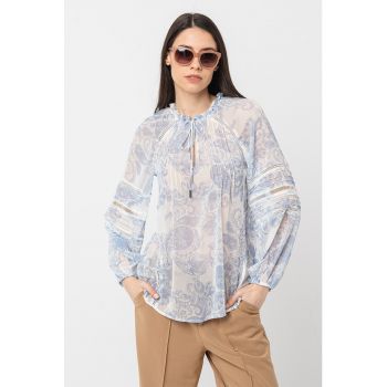 Bluza de sifon cu model floral