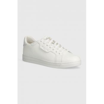 Michael Kors sneakers din piele Keating Lace Up culoarea alb, 42S4KEFS1L