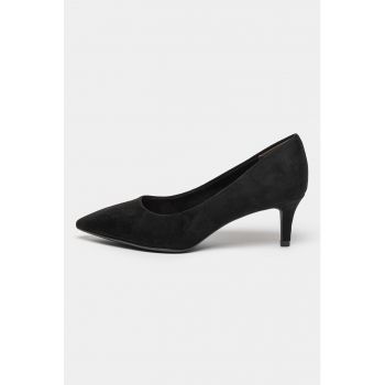 Pantofi de piele intoarsa ecologica cu varf ascutit ieftini