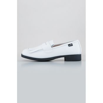 Pantofi loafer de piele cu franjuri