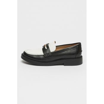 Pantofi loafer de piele cu logo