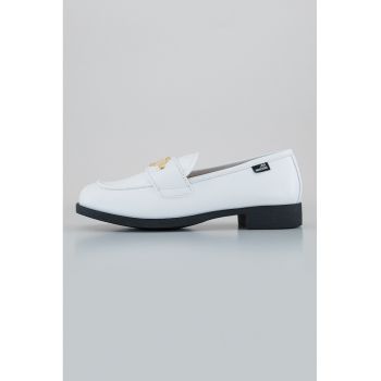 Pantofi loafer de piele cu logo metalic la reducere