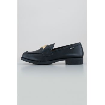 Pantofi loafer de piele cu logo metalic