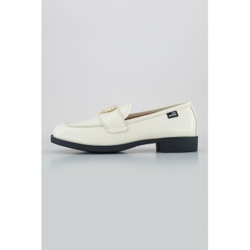 Pantofi loafer de piele cu varf patrat la reducere