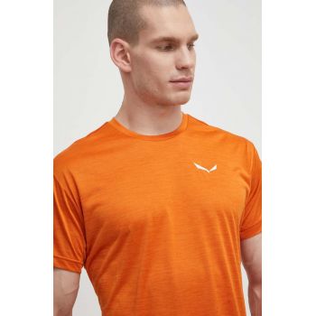 Salewa tricou sport Puez Melange culoarea portocaliu, melanj de firma original
