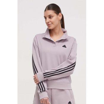 adidas bluză femei, culoarea violet, cu imprimeu  IT4827