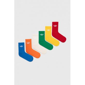 adidas Originals șosete 6-pack culoarea alb IT7571