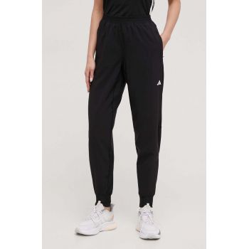 adidas Performance pantaloni de alergare Own the Run culoarea negru, uni IK7444 ieftin