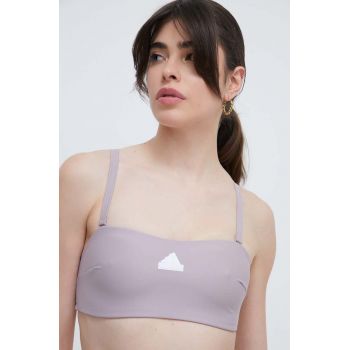 adidas sutien de baie culoarea violet, cupă ușor rigidizată IR9641