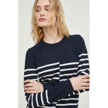 G-Star Raw pulover din amestec de lana femei, culoarea albastru marin ieftin