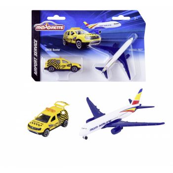 Set de joaca masinuta Dacia Duster si Avion Boeing 787,metal,3-6 ani