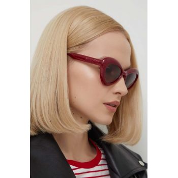 Moschino ochelari de soare femei, culoarea bordo de firma originali