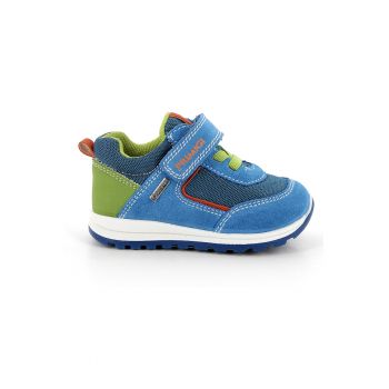 Pantofi sport cu model colorblock si insertii de piele intoarsa